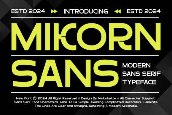 Mikorn: A Modern Sans Serif Typeface That Makes Campaigns Click