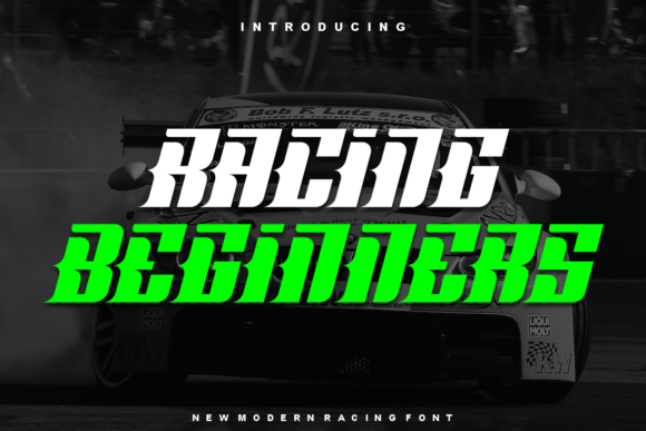 Racing Beginners: A Sleek Serif Font for Speedy, Stylish Designs