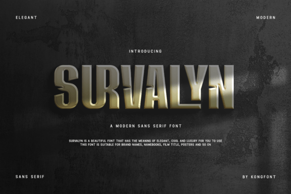 Survalyn: A Bold Sans Serif Font for Modern Web Design