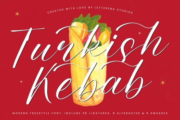 Turkish Kebab: A Luxury Script Font for Digital Branding